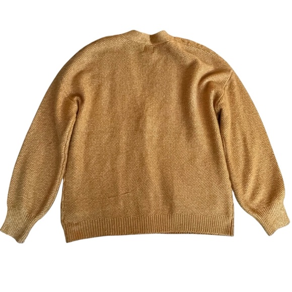 Joie Mustard Yellow Cableknit Cardigan Sweater‎ Size Smalll - Picture 4 of 7